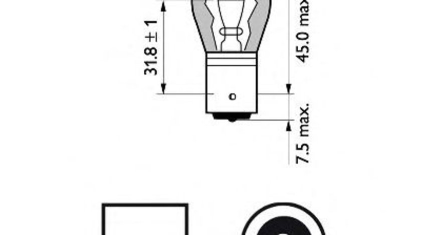 Bec, semnalizator ALFA ROMEO 166 (936) (1998 - 2007) PHILIPS 12496SVB2 piesa NOUA