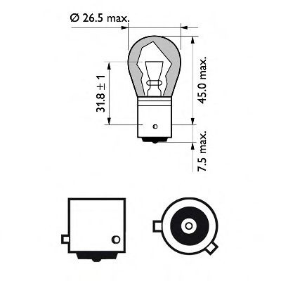 Bec, semnalizator OPEL VECTRA C Combi (2003 - 2016) PHILIPS 12496SVB2 piesa NOUA