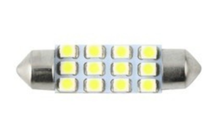 Bec sofit 12 SMD LED lumina albastra 12V (11x39mm) (set 2 buc.) 85627 AutoCars