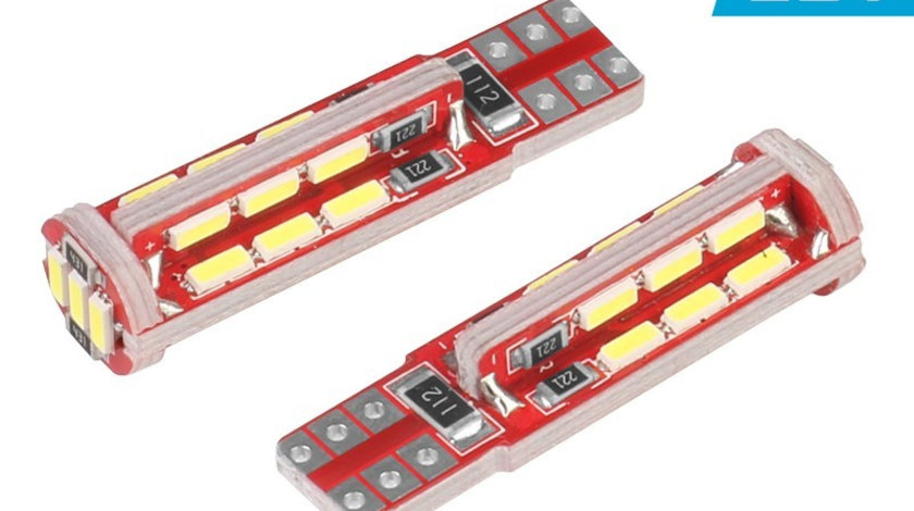 Bec Vision W5w (t10) 12v 27x 4014 Smd Led, Canbus, Alb, 2 Buc 58253