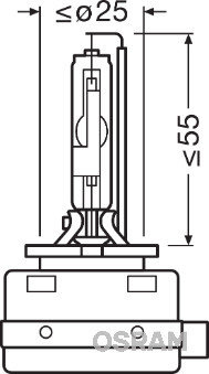 BEC XENON 42V D8S 4500 K XENARC ORIGINAL OSRAM 66548 OSRAM