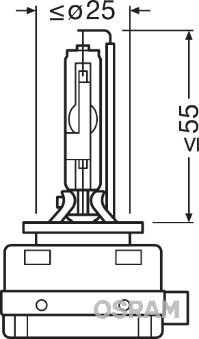 BEC XENON 85V D1R 4100 K XENARC ORIGINAL OSRAM 66150 OSRAM