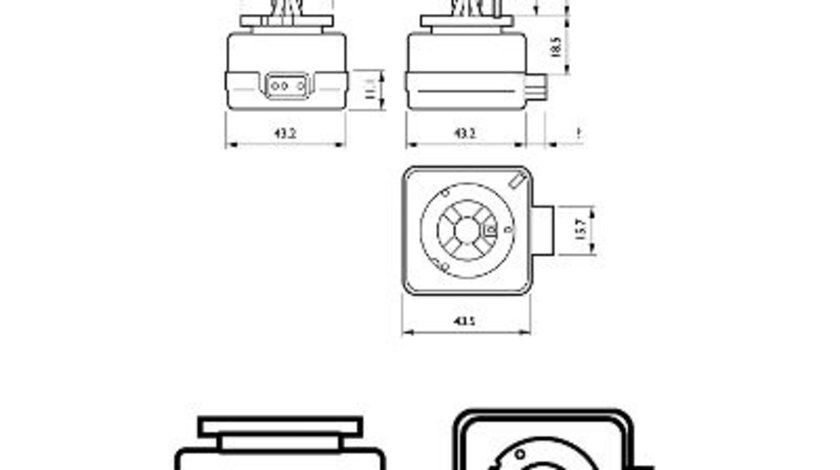 BEC XENON 85V D1S 35W WHITE VISION PHILIPS 85415WHV2C1 PHILIPS