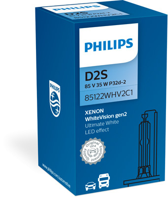 BEC XENON 85V D2S 35W WHITE VISION PHILIPS 85122WHV2C1 PHILIPS