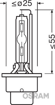 BEC XENON 85V D2S 4100 K XENARC ORIGINAL OSRAM 66240 OSRAM