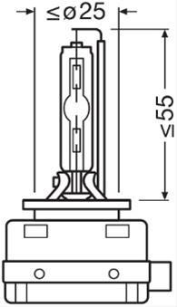Bec Xenon D1s Nightbreaker 220 Osram 66140XN2