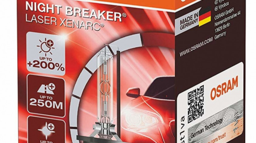 Bec Xenon Osram D1S 35W PK32d-2 Night Breaker Laser +200% 1Buc 66140XNL