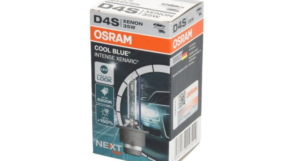 Bec Xenon Osram D4S Xenarc Cool Blue Intense Next Gen 6200K 42V 35W 66440CBN piesa NOUA