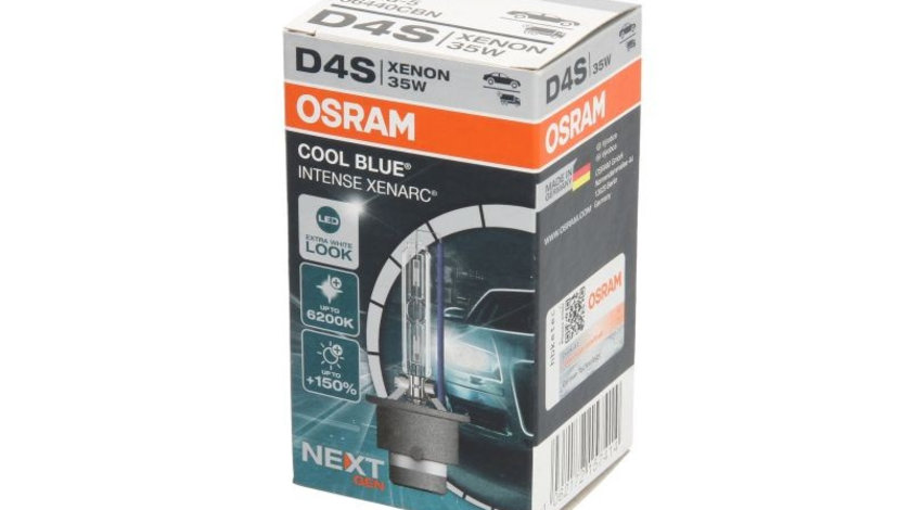 Bec Xenon Osram D4S Xenarc Cool Blue Intense Next Gen 6200K 42V 35W 66440CBN piesa NOUA