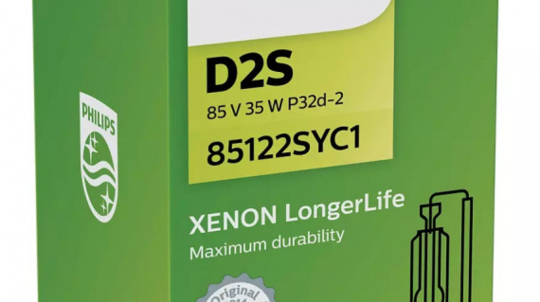 Bec Xenon Philips D2S 35W 85V P32d-3 Xenon Longer Life 85122SYC1