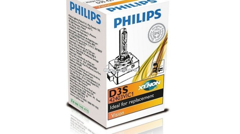 Bec Xenon Philips D3S Vision 42V 35W 42403VIC1 produs NOU