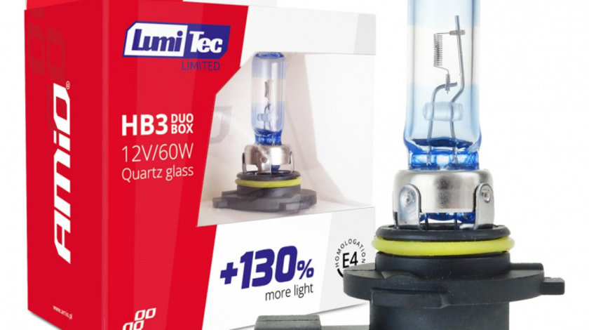 Becuri Cu Halogen Hb3 12v 60w Lumitec Limited +130% Duo Amio 02103