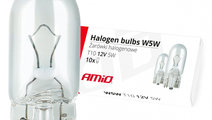 Becuri Cu Halogen W5w T10 5w W2.1x9.5d 12v 10buc A...