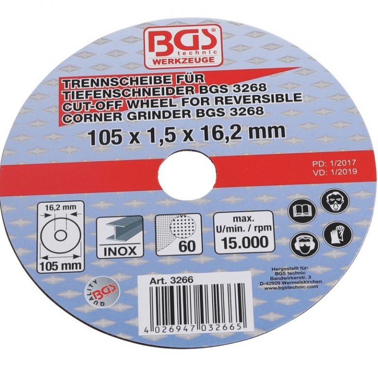 BGS-3266 Disc de taiere 105x1.5x16.2 mm