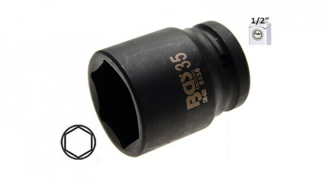 BGS-5835 Tubulara de impact scurta de 35 mm 1 tol