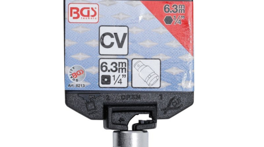 BGS-8213 Adaptor pentu biti cu prindere 4, 6 mm , 1/4