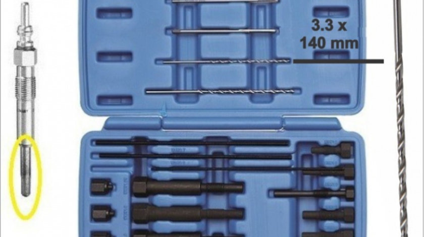 BGS-8698-2 Burghiu 3.3 x 140 mm din trusa pentru electrod bujii