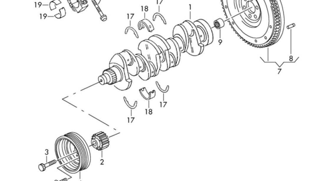 Biela piston motor 2.0 Bi -TDI CSHA Volkswagen Amarok 2014 2015 OEM 038105401J