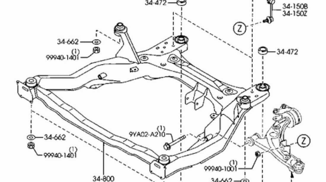 Bieleta antiruliu fata Mazda CX 7 YAMATO GA2A34170