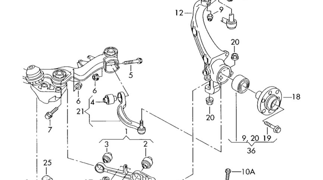 Bieleta antiruliu fata (potcovita) Vw,Skoda (poz.24) FORTUNA LINE 8D0411317D