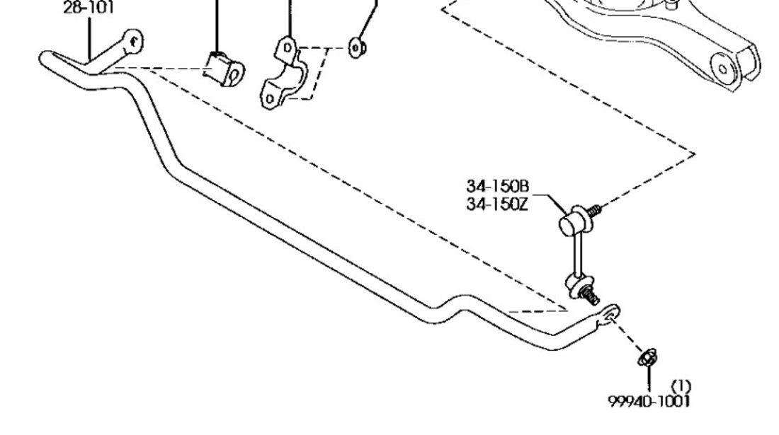 Bieleta antiruliu spate Mazda CX 7 YAMATO F151-34-170