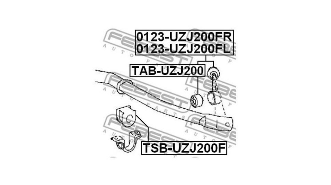 Bieleta antiruliu Toyota LAND CRUISER (VDJ20_, UZJ20_) 2007-2016 #2 0123UZJ200FL