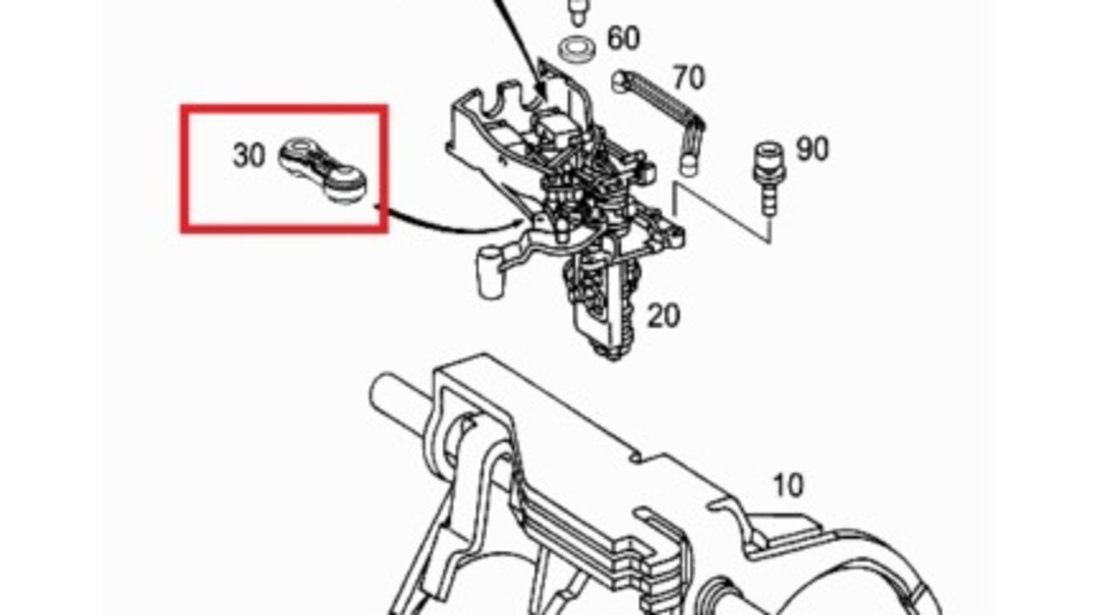 Bieleta Timonerie Oe Mercedes-Benz A-Class W168 1997-2004 A0009930161