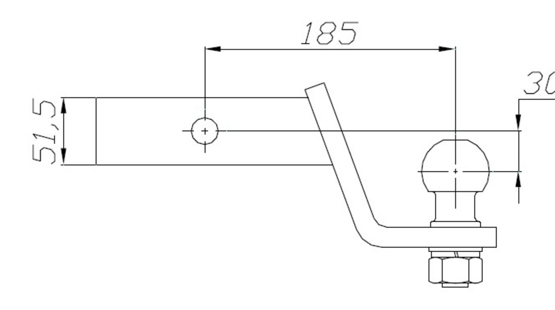 Bila remorcare auto AH-1 3500 Kg