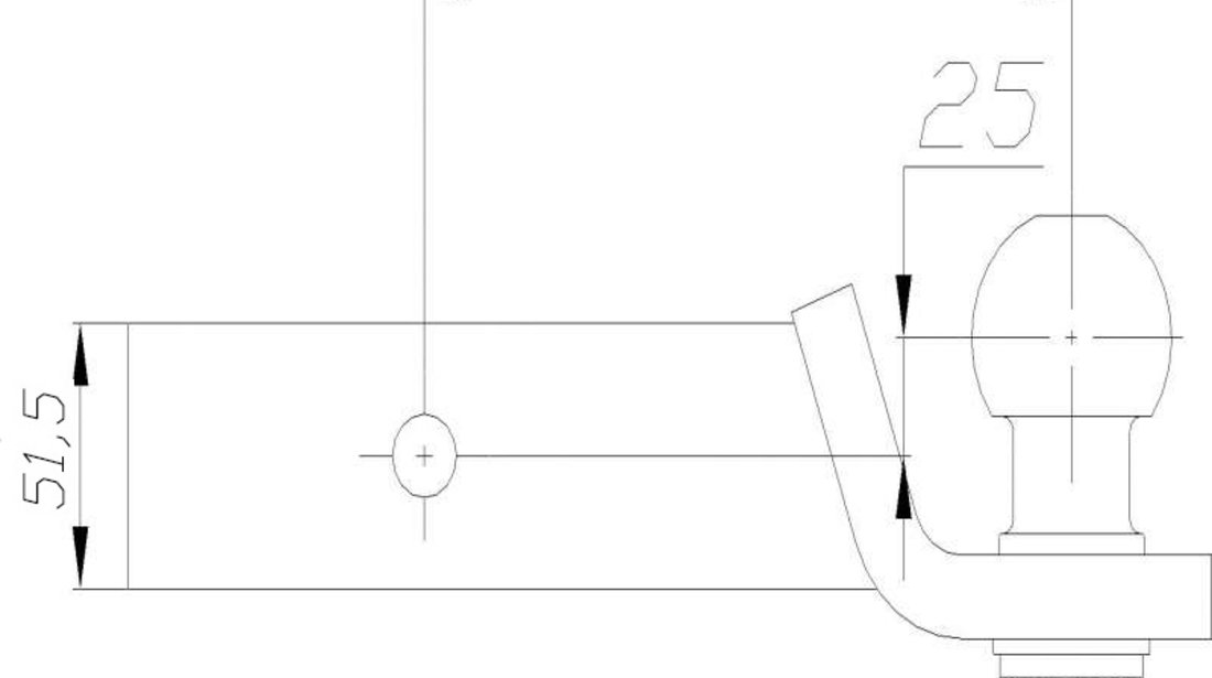 Bila remorcare auto AH-3 - 3500 Kg