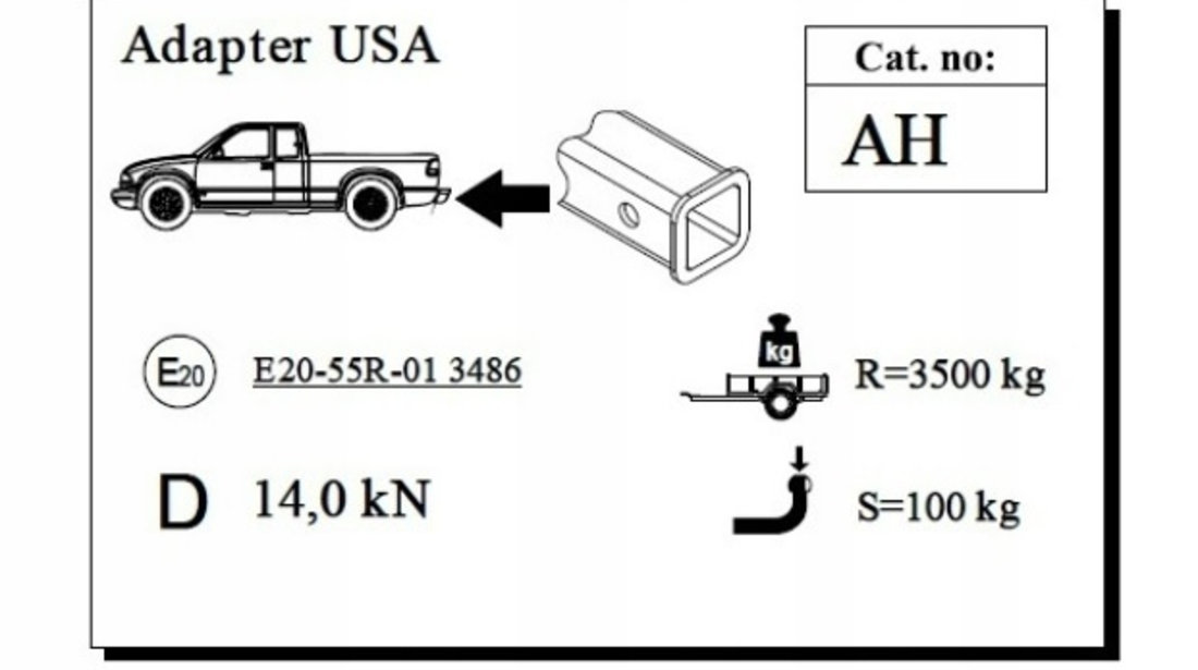 Bila Remorcare auto AH-5 - 3500 Kg