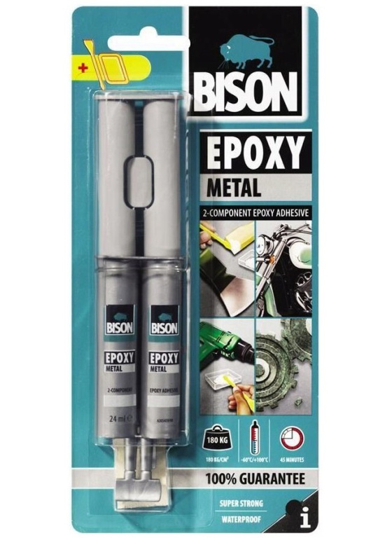 Bison Adeziv Bicomponent Cu Aspect Metalic Epoxy Metal, 2 X 12ML 400004