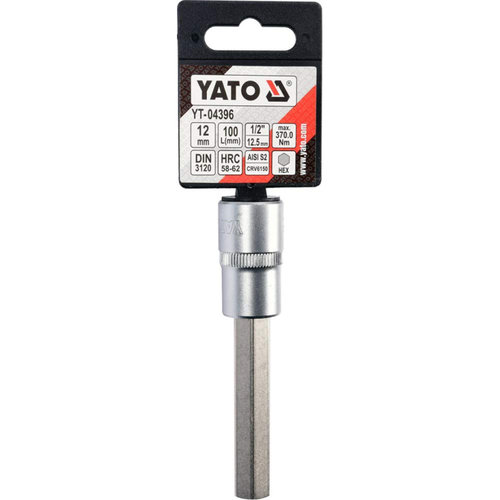 Bit Hex Imbus Yato 12 mm Cu Adaptor 1/2&quot; 100 mm YT-04396