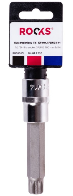 Bit Spline Rooks M14 Cu Adaptor 1/2&quot; 100 mm OK-01.2830