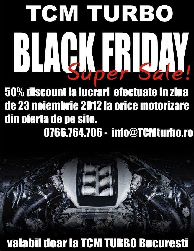 Black Friday la TCM Turbo: 50% discount la CHIP tuning si lucrari efectuate maine!