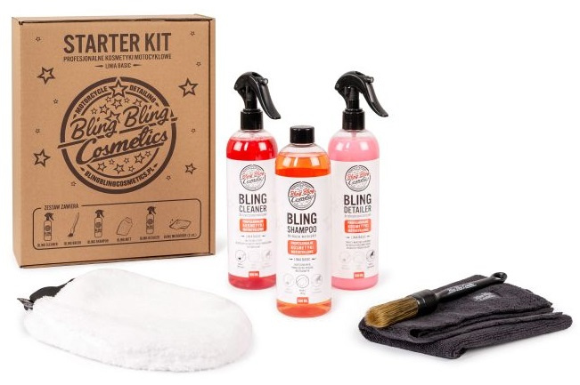 Bling Bling Cosmetics Kit Detailing Curatat Si Protectie Moto Bling Starter Kit