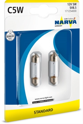 Blister 2 Becuri Sofit 12v5w Tip C5w Narva 171254000