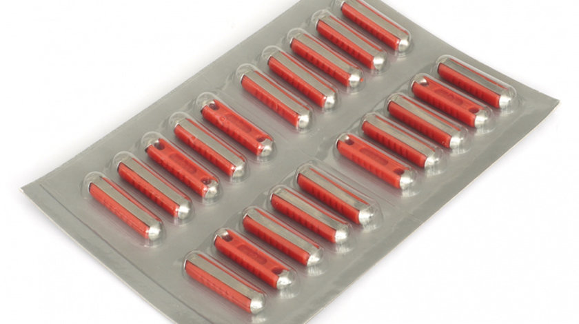 BLISTER SIGURANTE FUZIBILE CILINDRICE 25A ROSII SET 20 BUC 10311-TEC TECNOPART