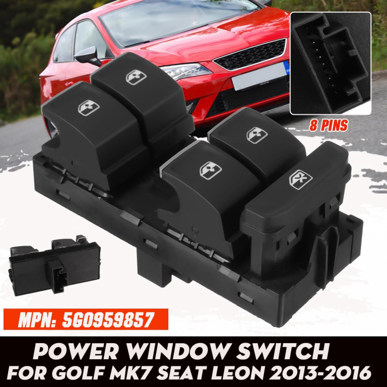 Bloc Comenzi Geamuri Compatibil Seat Leon 5F 2012→ 5G0959857 Crom