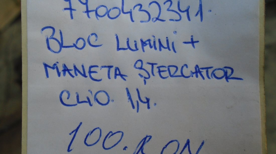 Bloc lumini + maneta stergator renault clio 1.4 cod 7700432341
