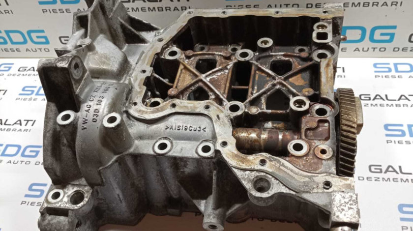 Bloc Motor Inferior cu Pompa Ulei Volkswagen Polo 6R 1.2 B CGPA CGPB 2009 - 2015 Cod 03D103166H [X1001]