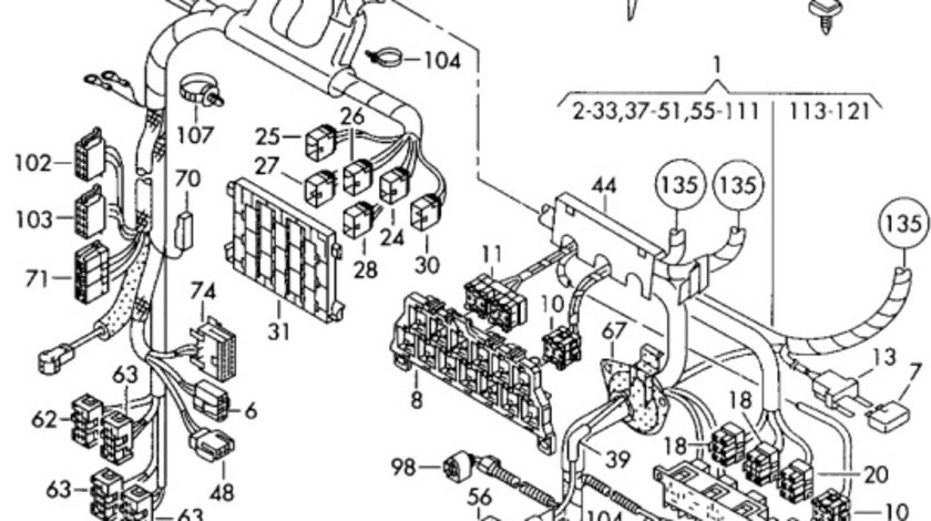 Bloc relee Volkswagen Golf 4 break 1.9 TDI AXR 8l0941822