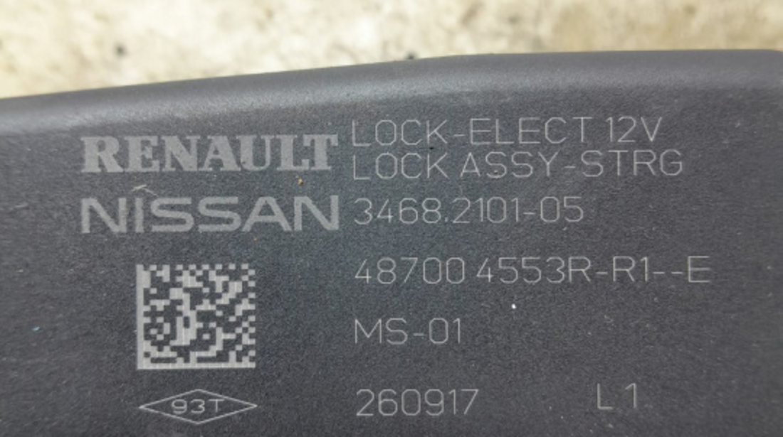 Blocator volan 487004553r 1.6 dci Nissan Qashqai 2 J11 [2013 - 2020]