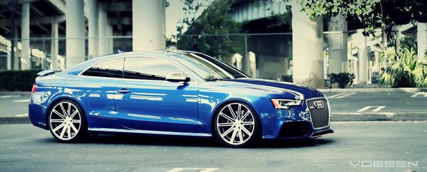 Blue Magic: Audi RS5 cu jante Vossen si suspensie pneumatica