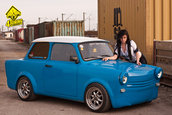 Blue Trabi by Stefan