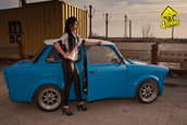 Blue Trabi by Stefan