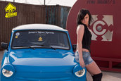 Blue Trabi by Stefan