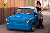 Blue Trabi by Stefan