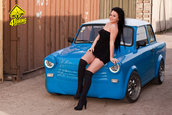 Blue Trabi by Stefan