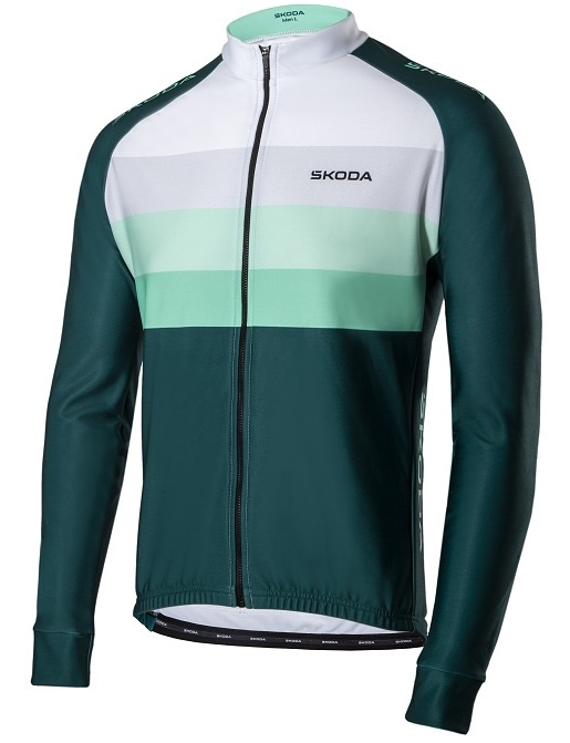 Bluza Ciclism Barbati Oe Skoda Cycling Verde, Alb Marimea M 000084610DF