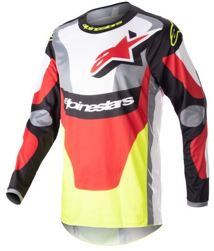 Bluza Moto Barbati Alpinestar Fluid Agent Negru / Alb / Galben / Rosu Marimea L 37622231125L